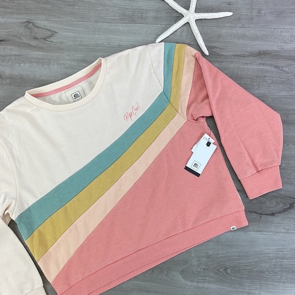 🔆RIP CURL🔆 LA BONITA CREW 70’s RETRO SWEATSHIRT - Picture 5 of 14